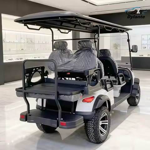 Latest Model Lithium Battery Compact 4+2 Seat Electric Golf Cart Hunting Multi-Purpose Four-Wheeler 