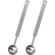 Oruola 2pcs 1 Tsp Measuring Spoon,5 ML Long Handle Teaspoon Measuring Spoon,Stainless Steel 1 Tsp Te