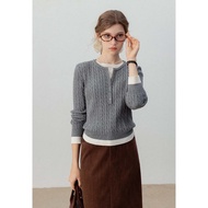 [Pre-Order] EGGKA : Women's Cable Henley Sweater