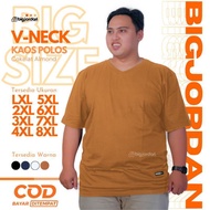 Jumbo Plain T-shirt xxxl xxxxl Big size Vneck T-shirt Original Cotton Premium 8xl 6xl 5xl