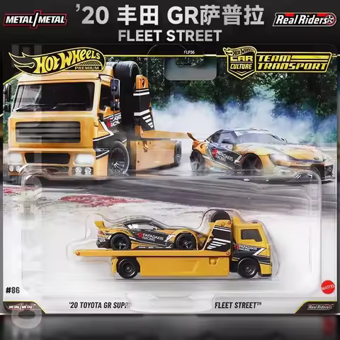 Hot Wheels Premium 2026 Car Culture: Team Transport Hotwheels 1/64 Car Model Children Toys Toyota GR