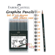 <FABER CASTELL 9000> Graphite Pencils Art Set Sketching Drawing Pencils 8B 7B 6B 5B 4B 3B 2B B HB F 