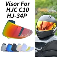 HJ 34P Motorcycle Helmet Visor Lens for HJC C10 Replace Anti-UV Anti-Scratch Dustproof Wind Shield M