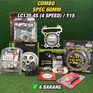 TAIKOM COMBO LC135 60MM LC Fi KOMBO 60MM 4 SPEED TOPSET Y15 60 PNP