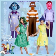 Anime Movie Inside Out 2 Joy Cosplay Costume for Adult Women Joy Disgust Dress Anger Fear Sadness Ju