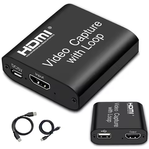 USB 2.0 HDMI Video Capture Adapter 4K HDMI Loop Out 1080P Game Capture Card For Live Streaming OBS V