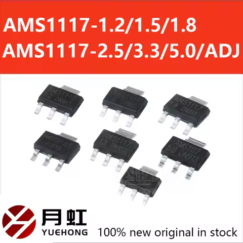 10PCS AMS 1117 1.2V 1.5V 18V 2.5V 3.3V 5V ADJ AMS1117-1.2 AMS1117-1.5 AMS1117-1.8 AMS1117-2.5 AMS111