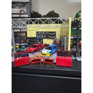 Diorama cabinet with accessories 1/64