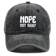 Nope Not Today Snapback Hat Text Baseball Cap Adjustable Sun Hat Men Women Daily Tennis Cycling Hat