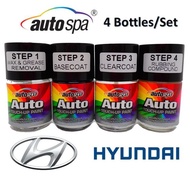 HYUNDAI - AUTOSPA Touch Up Paint for HYUNDAI Elantra, Ioniq,Tucson, Sonata, i10, Starex - ( 4 Bottle