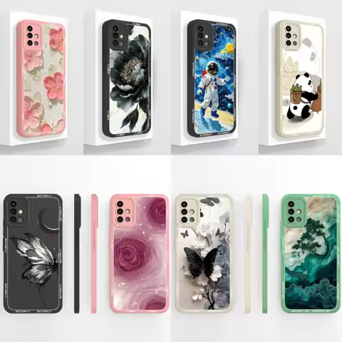 For Samsung Galaxy A51 A71 A31 Case Luxurious Flower Liquid Silicone Phone Cases For Samsung A 51 A 