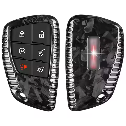 Forged Carbon Fiber Key Cover for Chevrolet & GMC Sierra Yukon Canyon Denali Chevy Silverado Suburba