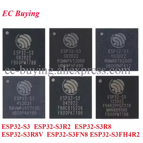 ESP32-S3 ESP32-S3R2 ESP32-S3R8 ESP32-S3R8V ESP32-S3FN8 ESP32-S3FH4R2 QFN-56 WiFi Bluetooth-compatibl