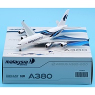 XX40049 Alloy Collectible Plane Gift JC Wings 1:400 Malaysia Airlines AIRBUS A380 Diecast Aircarft J