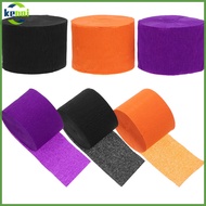 Colored Paper Crepe Orange for Flower Making 6 PCS