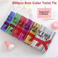 800pcs 8cm Color Twist Tie