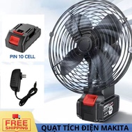 Electric Fan, Makita Battery Fan, Electric Desk Fan with 2 Super Cool Wind Levels