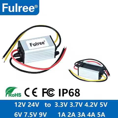 DC 12V 24V to DC 5V 6V 9V 3.3V 3.7V 4.2V 7.5V 3A 5A Car Buck Voltage Power Converter Regulator 12 24