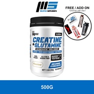 Muscle Kingdom Micronized Creatine Monohydrate + Glutamine (100 SERVINGS) FREE GIFT - MK BCAAs, Amin