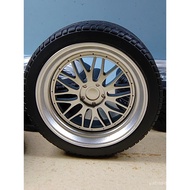 1:18 BBS LM Dua Keping Berbilang Jejari Rim Roda Sukan Roda Diubah Suai (Diameter: 36mm) Bahan ABS