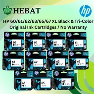 HP 60/61/62/63/65/67 XL Black & Tri-Color Original Ink Cartridges / No Warranty (Expire)
