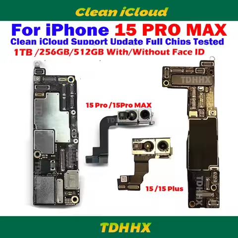 Working Mainboard For iPhone 15 Pro Max With Face ID Full Chips Motherboard 256G 512G 1TB Logic Boar