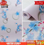 Wallpaper Stiker Dinding Motif Dan Karakter Premium Quality Size 45cm X 8M - Motif Bunga Anggrek GH2