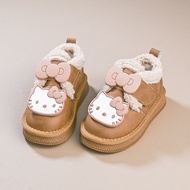 Cute Hello Kitty Children's Plush Shoes Cartoon Fashion Girls Outdoor Causal Shoes Thick Bottom Caus