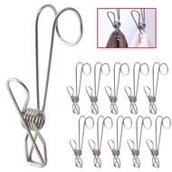 Multipurpose Stainless Steel Towel Clip Laundry Clothes Socks Pegs Hook Clothespin