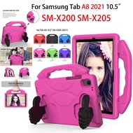 For Samsung Galaxy Tab A8 2021 10.5inch SM-X200 SM-X205 EVA Children's Shockproof Carrying Stand Cov