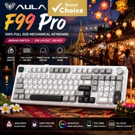 AULA F99 Pro Tri-Mode Mechanical Keyboard Gaming RGB Ergonomic 100-Key Layout Backlit for PC and Off