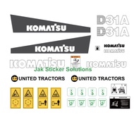 Komatsu D31A Dozer Decal Sticker