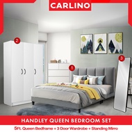 MR.CARLINO : ชุดเซ็ทห้องนอน 3 ชิ้น เตียงนอน ตู้เสื้อผ้า และกระจกแต่งตัว / โครงเตียง / โครงเตียง ชุดห้องนอน ชุดเซ็ตเฟอร์นิเจอร์ Divan Bedroom Set