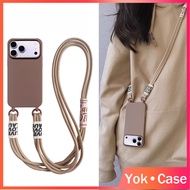 Tether Cute Strap Crossbody Case for iPhone17 17ProMax 17Pro 17E 17Air Screen Protector Casing Soft 