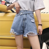 Denim High Waist Women Girl Shorts Blue Pant