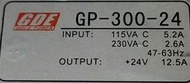 🌞二手現貨保固 GDE電源供應器GP-300-24開關電源 出:DC24V 12.5A 入:115VAC/230VAC
