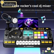 HSHELPH Kid DJ Mixer, Multifunctional Interactive Electronic Piano Keyboard,  Simulation Design Musi