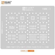 AMAOE EMMC:3 BGA REBALLING STENCIL FOR ANDROID NAND FLASH EMMC EMCP UFS LPDDR PCIE 153 162 169 200 2