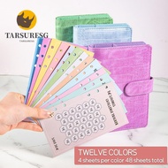 TARSURESG 48PCS Cost Saving Card, 52 Weeks Save Challenge 30 Days Save Cash Envelopes, Practical USD