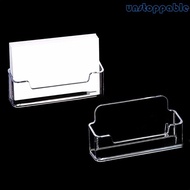 Un* 2Pcs Desktop Business Card Casr Display Stand Acrylics Card Stand Desk Business Card Organizers 