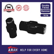 IRON BULL 16LB Blacksmith Hammer Double Faced Without Handle Sledge Hammer Stoning Hammer Hand Tools