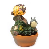 D248 宮崎駿吉力貓龍貓水泵循環系統貓巴士釣魚樹脂加濕器擺件桌面擺件