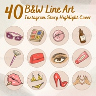 H014 Beauty Themed Insta IG Story Highlight Cover Icons