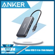 Anker A8321 Premium 4-in-1 USB C Hub Adapter with 60W Power Delivery, 3 USB 3.0 Ports
