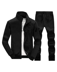 Men's Tracksuit 2 Piece Outfit Long Sleeve Jogging Sweatsuit Running Athletic Sports Set
