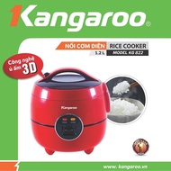 Nồi cơm điện Kangaroo 1.2 lít KG822 Lòng nồi 2 lớp dày 2 mm phủ hợp kim nhôm tráng men chống dính bề