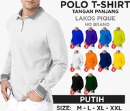 Kaos polo shirt polos lengan panjang | Kaos berkerah pria | Kaos seragam kerah kombinasi misty abu