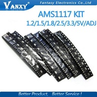 70pcs AMS1117 SOT223 Voltage Regulator Kit 7values Each 10pcs 1.2V/1.5V/1.8V/2.5V/3.3V/5.0V/ADJ AMS1