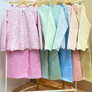 NILAM KURUNG KEDAH SONGKET STYLE SCALLOP SET TEMA SAGE GREEN BAJU RAYA 2025