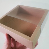 (5 Pcs) Cake Box Layer Legit Fruitcake Box Sponge Cake Brownies Mica Lid Size 20x20x6